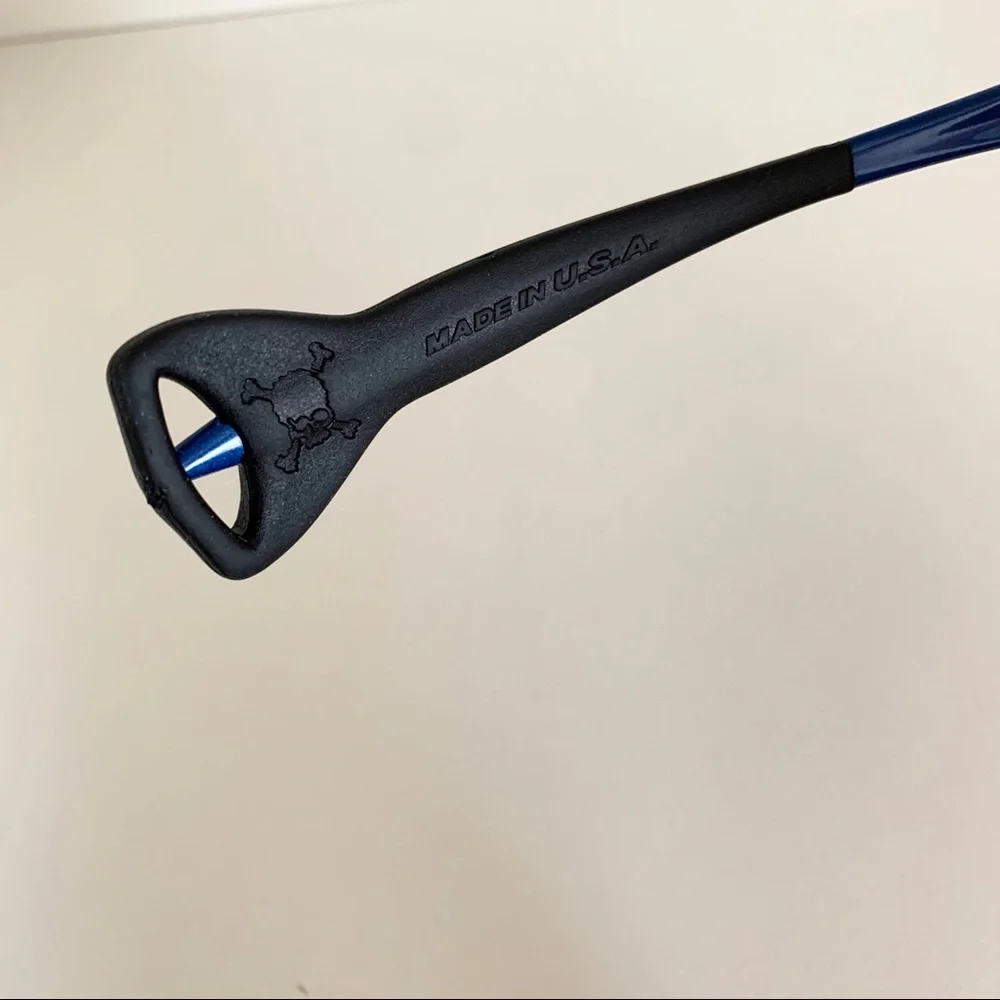 Vintage Oakley OG Pro racing jacket sunglasses in blue